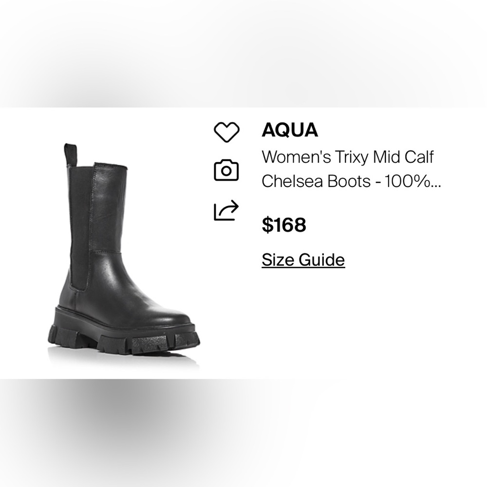Aqua Women's Black Trixy Mid Calf Boots